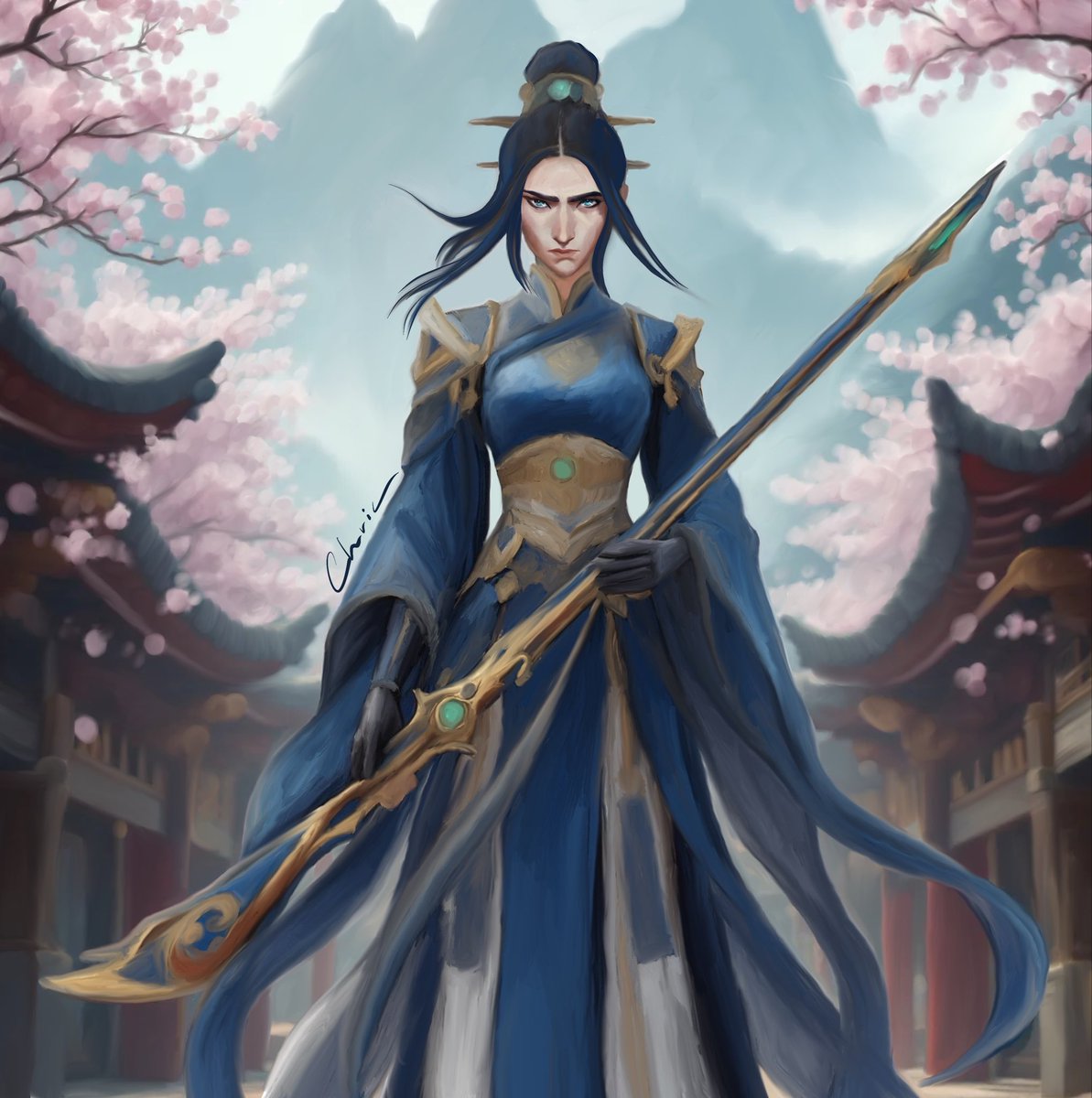 My tribute to Caitlyn Kiramman for her Heritage Weekend 💙
I imagined her with an Ionian-inspired royal legacy. Left it a bit sketchy on purpose because I think it fits her strength and grace. She’ll always be my muse.  #CaitlynKiramman #fanart #caitlynheritageweekend