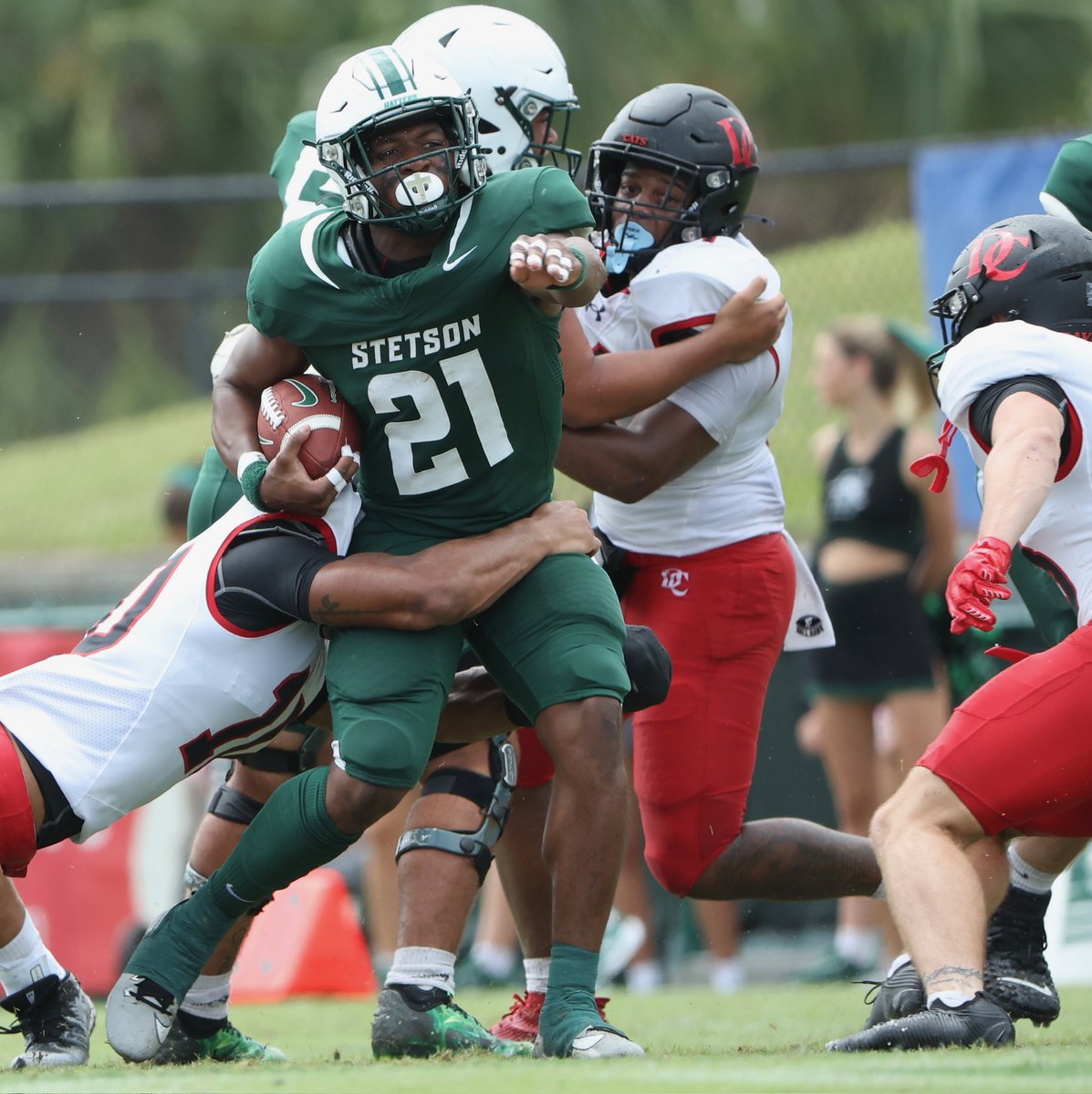 StetsonFootball's tweet photo. Trenches. Toughness. Tempo. 💪😤

#GoHatters | #ChasingGreatness | @StetsonHatters https://t.co/oTgJNSrvVT