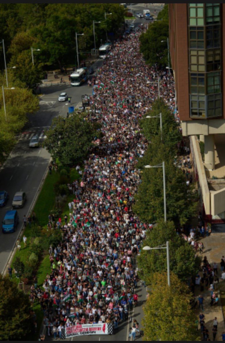 Thousands took to the streets of Pamplona, Spain, demonstrating in solidarity with Gaza and denouncing ongoing Israeli atrocities against Palestinians.