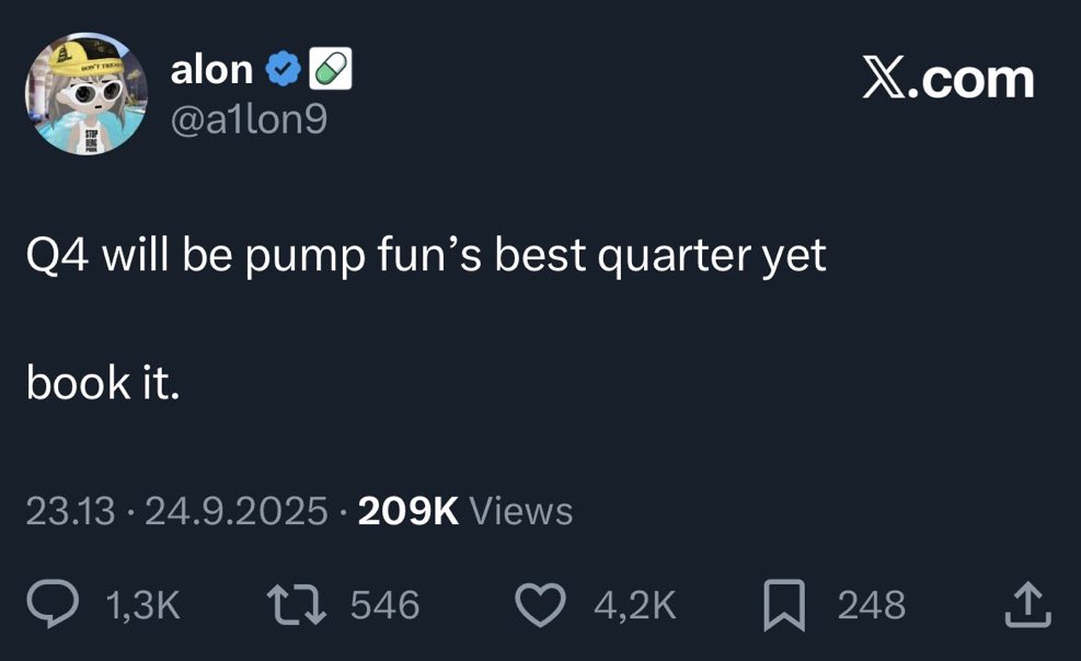 $PUMP Q4 airdrop will be glorious