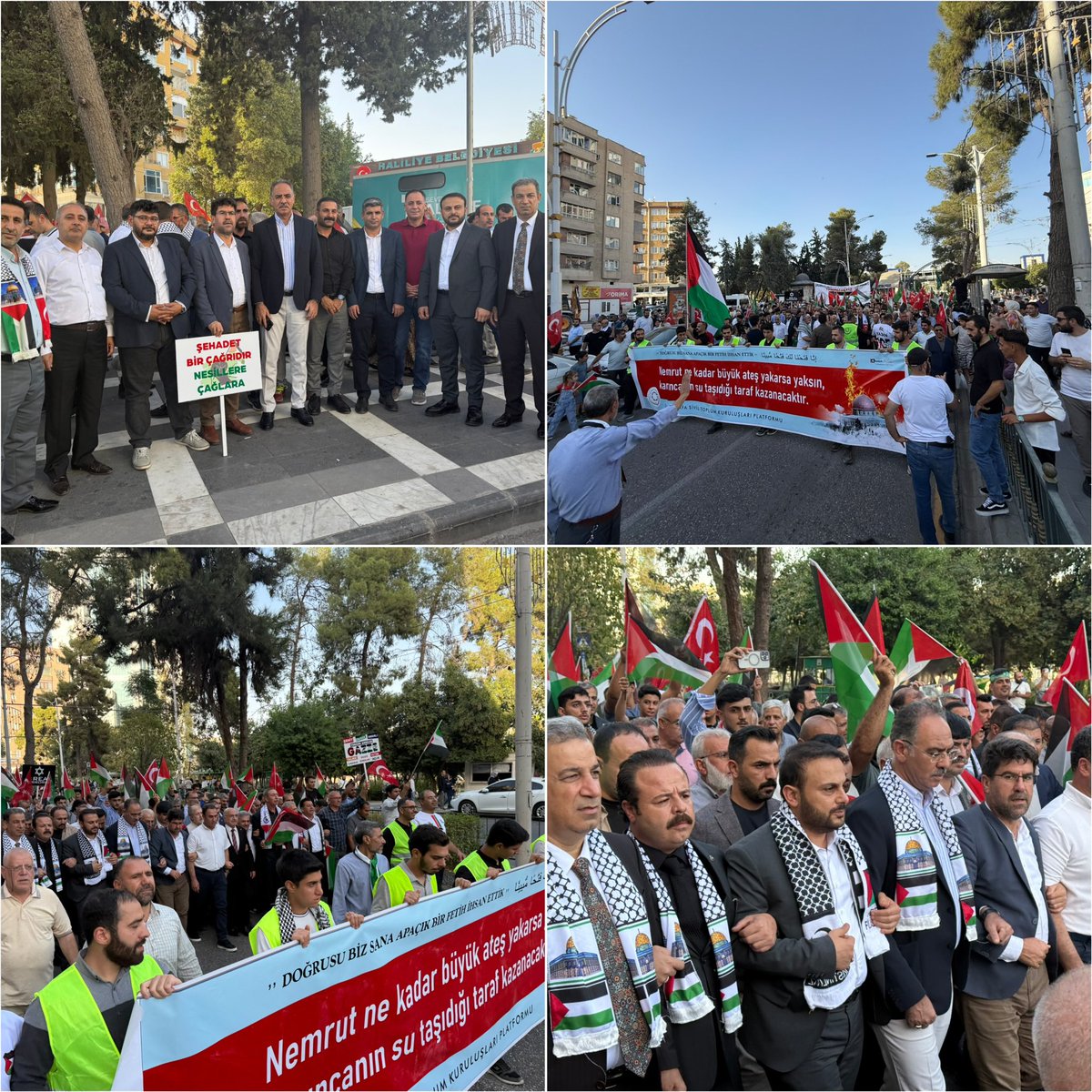 AK Parti İl Başkanımız Mehmet İlhami Günbeği, Eyyübiye Belediye Başkanımız Mehmet Kuş ve teşkilat mensuplarımız ile birlikte;

Aksa Tufanı Yıldönümü vesilesiyle düzenlenen “Gazze’ye Vefa, Sumud’a Destek” yürüyüşüne katıldım sağladık.

#AKHaliliye #AKParti #MustafaBağmancı