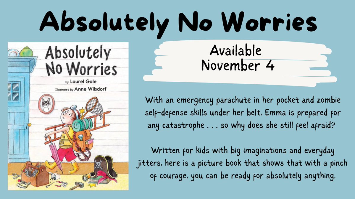 laurel_gale's tweet image. ABSOLUTELY NO WORRIES comes out in exactly one month!

I&apos;d love to see this picture book in libraries, and I&apos;d be delighted if you requested a copy for purchase at your library.

astrapublishinghouse.com/product/absolu…

#books #kidlit #picturebooks #libraries