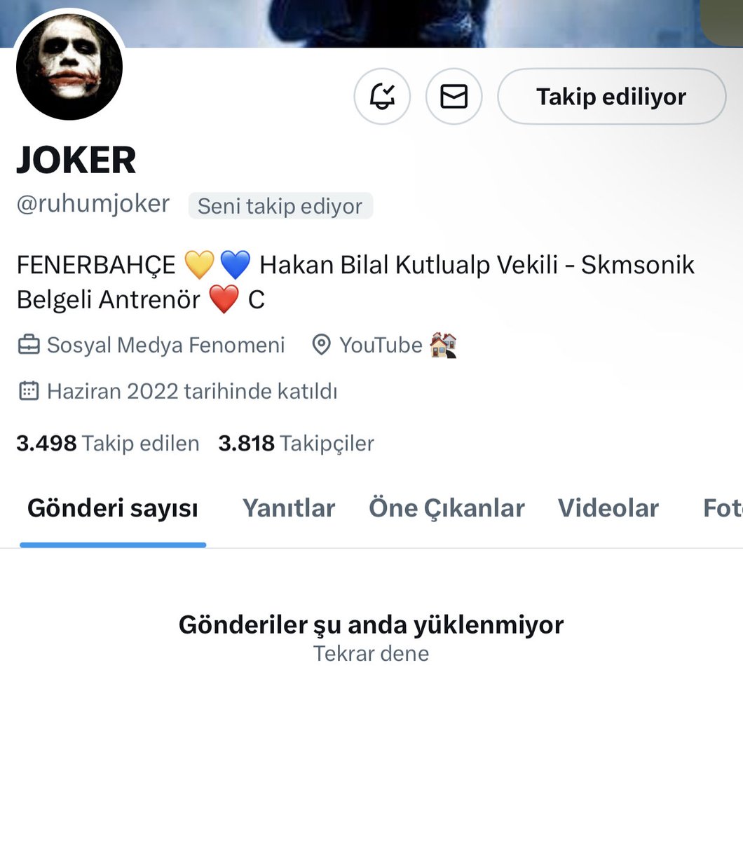 Şu neden olur? Kimse profilimi göremiyormuş. Gönderiler şu anda yükleyemiyor yazısı çıkıyor?