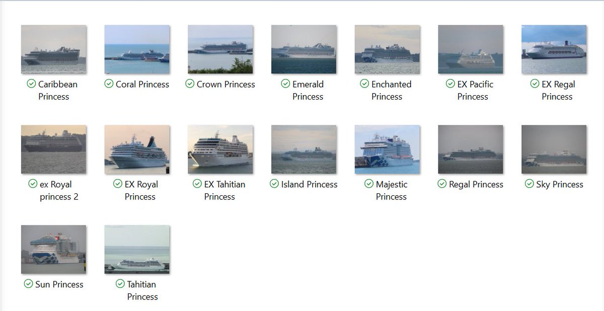 princess cruise ships I have got so far.