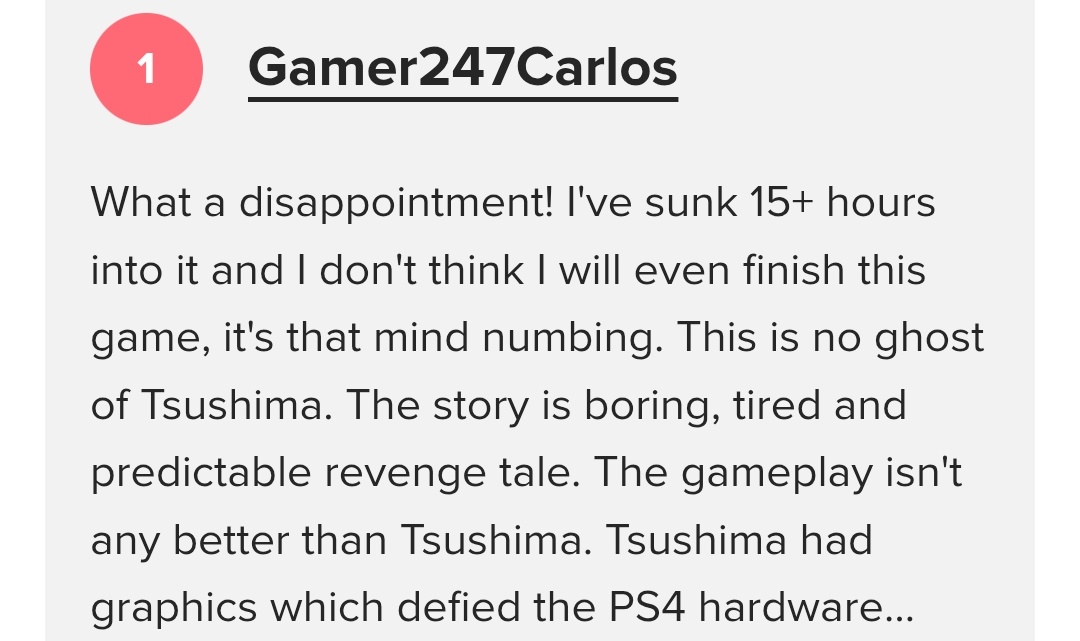 kjngamer's tweet photo. People are trying to review bomb Ghost of Yotei 🤦🏻♂️🤦🏻♂️ https://t.co/gXt2zBTIIg