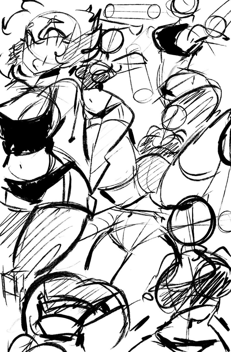 XPISigmaArt's tweet image. I think this warm up encapsulates my artistic process (?) pretty well