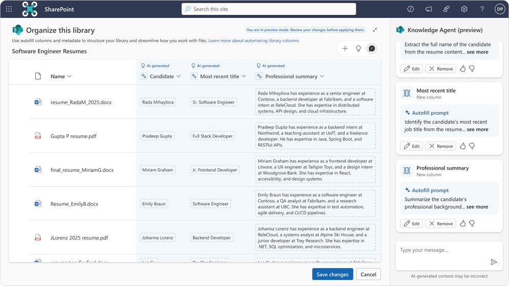 WonderLaura's tweet image. Exciting news! 🎉 Say hello to the Knowledge Agent in SharePoint!
🚀 SharePoint is the #1 citation source for AI in the enterprise - and now it has an agent that automatically keeps content fresh.
#KnowledgeAgent #SharePoint #Copilot
techcommunity.microsoft.com/blog/spblog/in…