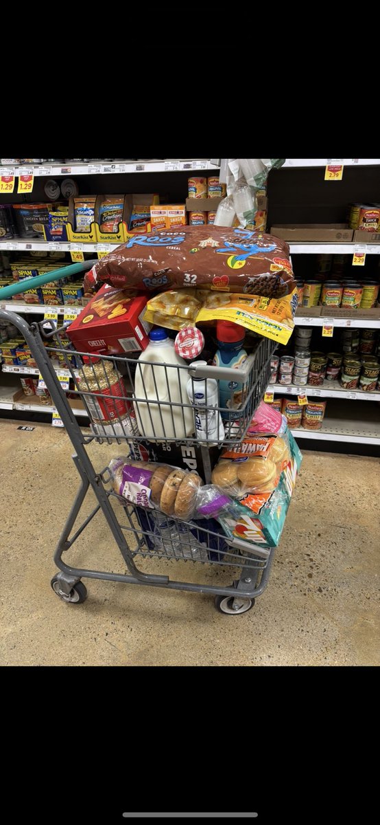 PepsiDad24's tweet photo. I thought this cart was big enough… halfway through I considered upgrading to a bigger one. But at that point, it became a matter of pride to make it work. 💪🛒 #GroceryTetris https://t.co/ivLwQX2EJi