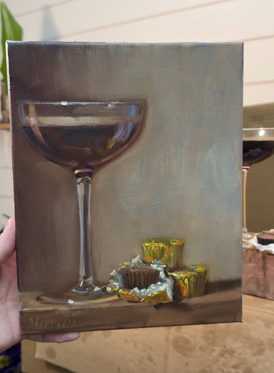 NoahVerrier's tweet image. My oil painting of a Girl Dinner