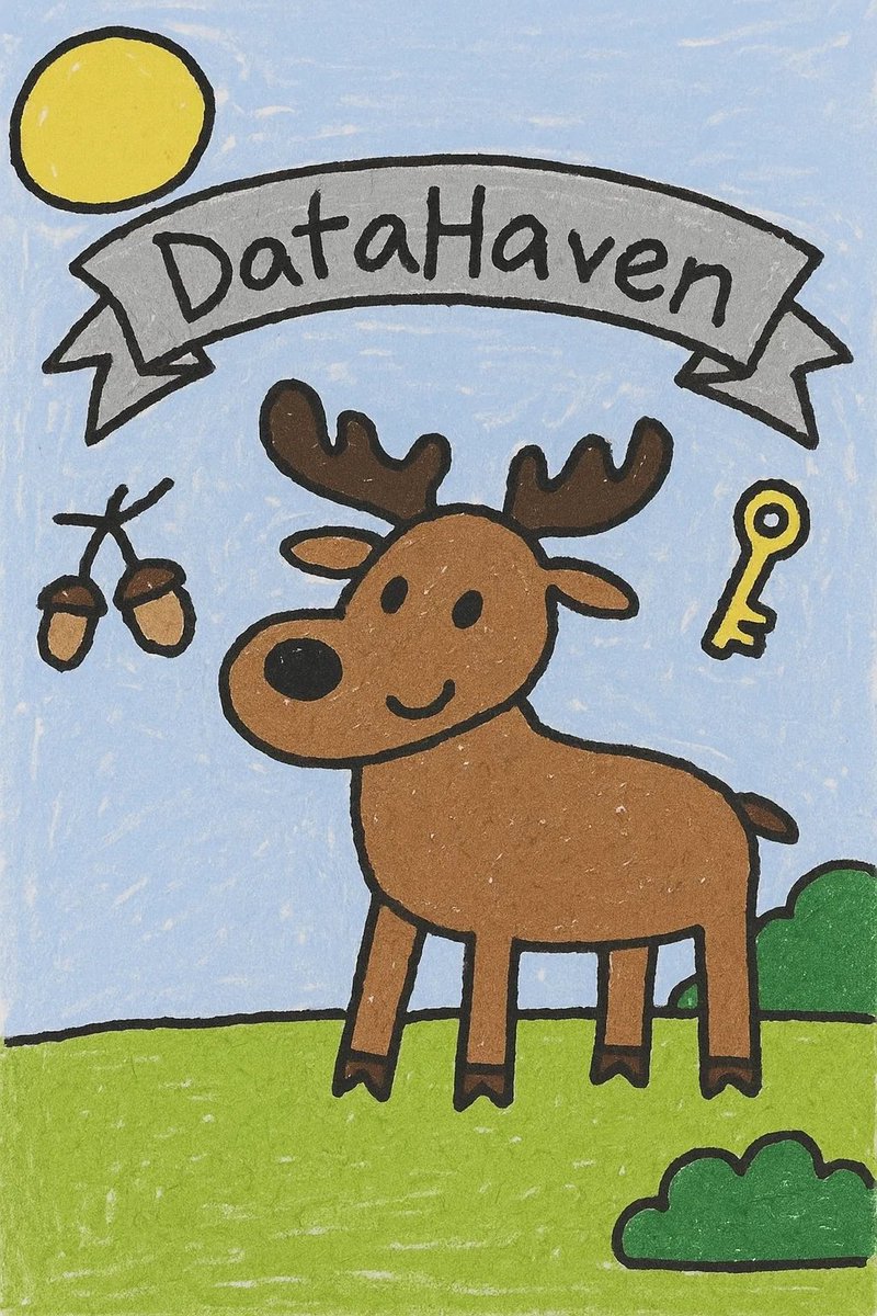 Sverch77's tweet image. 🦌 @DataHaven_xyz — where your data feels at home. Safe, cozy, and always protected 🔑🌿
Even the moose knows: backups are everything 🦌💾 #DataHaven #SecureData
Your data deserves a haven — welcome to DataHaven ☀️🔒
The moose says: “Keep calm and trust DataHaven” 🦌✨