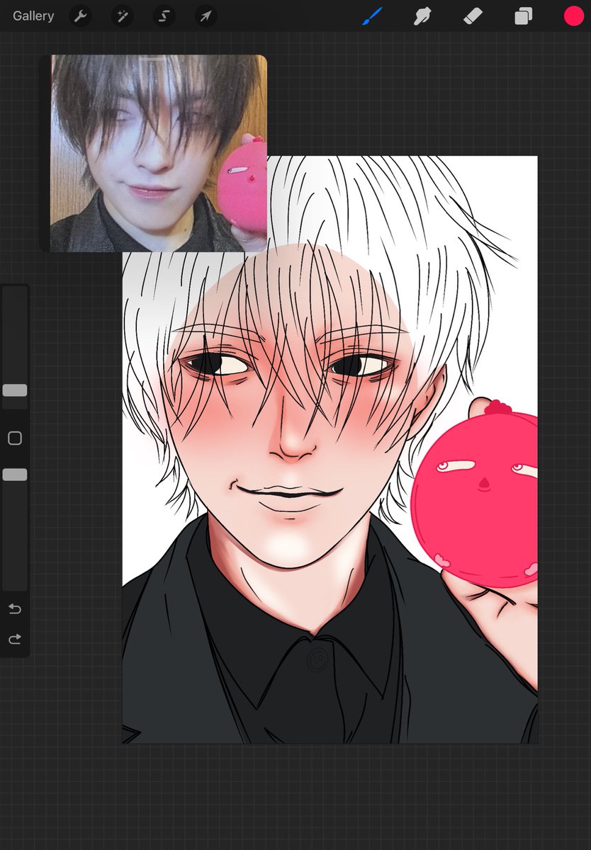 life as a kpop fan☆
.
It's not easy trying to unlearn my realistic coloring techniques for this style 😩 bisa yuk magh, selesaiin hongjoong ini walaupun udah ga mood😖