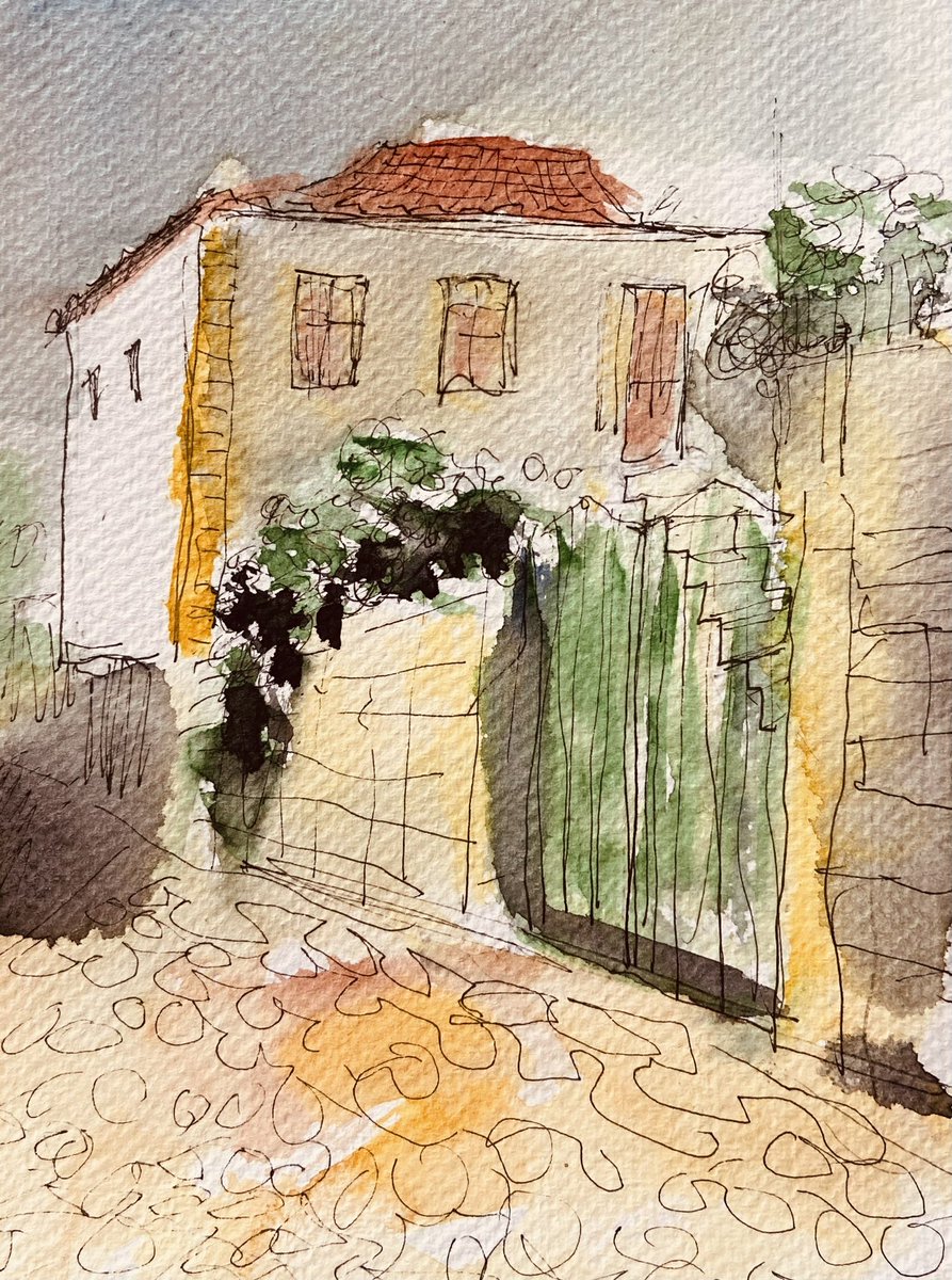 Aguarela da meia-noite: O casarão.