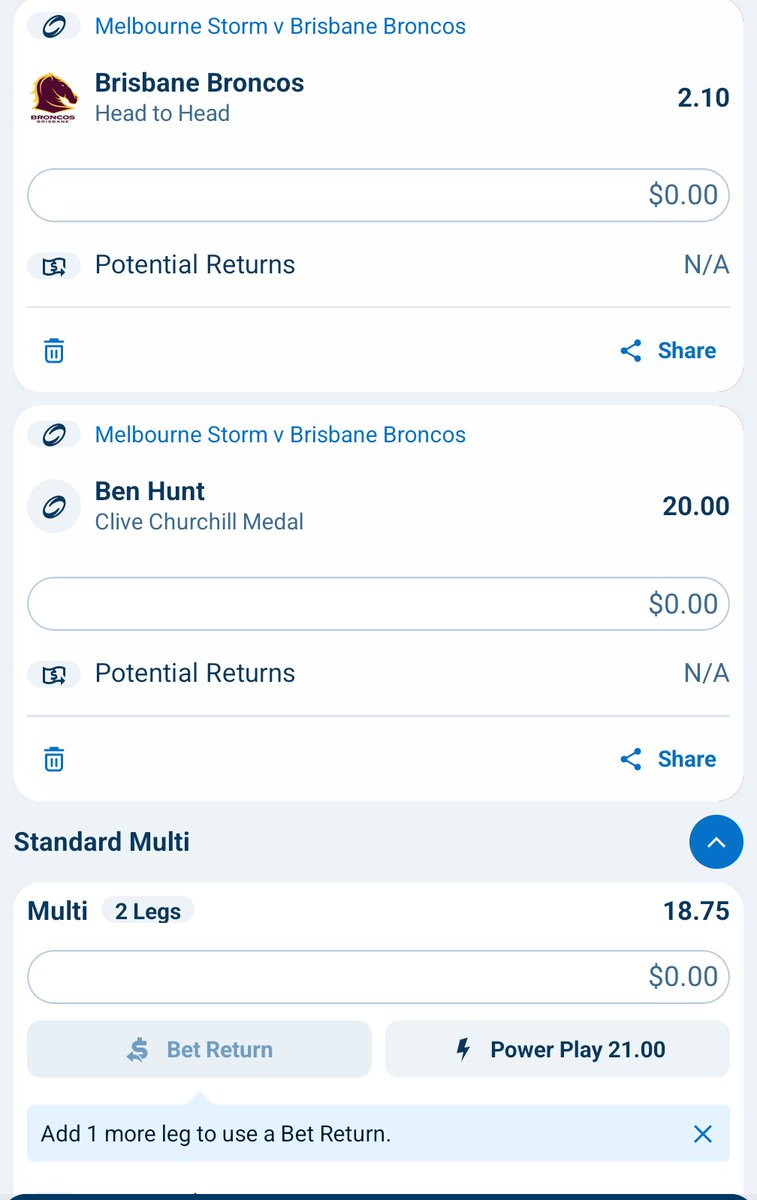 TurdPancakes's tweet photo. @sportsbetcomau Not betting with you today. Going to put on a multi but you're giving shorter odds than one of the legs😂 https://t.co/apVl2BJJ5u