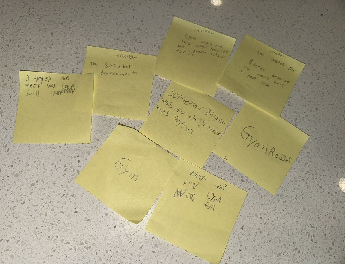 Reading through my Friday reflection and seeing a common theme this week……gym, Gaga ball and recess. Thank you to our amazing gym teachers Mr. Villiez and Mr. Villiez and their student teacher Mr. A. who make this time so memorable and fun! <a href="/itsahorbelthing/">Horbelt</a> <a href="/avilliez/">Coach Villiez</a>