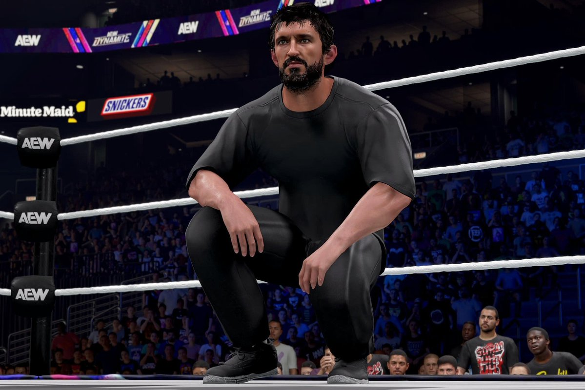 SamTHimself's tweet image. •• The Bastard Death Rider 
•• Pac
•• @BASTARDPAC

•• CAW Creator @kaaalua @Kamillion2k
•• I edited the hair and created the casual return attire
•• Arena Creator @henry_finch
•• More pics on my Insta page 📷

#WWE2K25 #AEW #AEWDynamite #AEWCollision