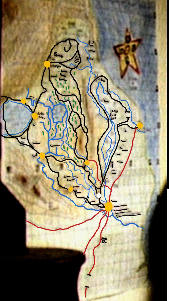 Further update: Narrow Gauge line to vicarstown. 
(honestly, im been staring at this map for so long that i might be seeing this)