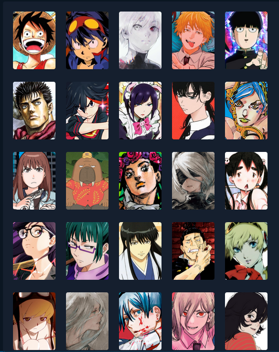 ComradePan72086's tweet photo. My Fav Anime/Manga/characters https://t.co/MQrTlYhRA3