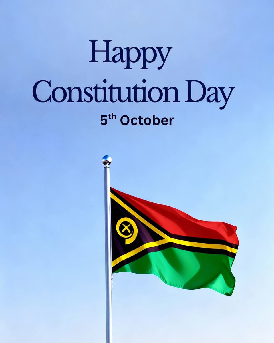 (5.10.1979 ) 46 years  ago Vanuatu’s constitution was signed.🇻🇺