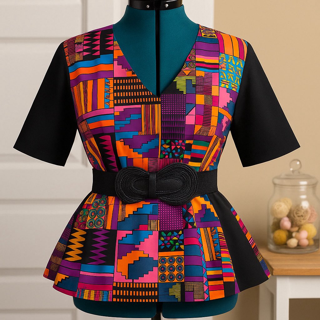 JubieCreative's tweet photo. ✨ A Jubie Creative Original 🌿🪡 I designed and sewed this vibrant peplum top from scratch — bold colors, handmade magic, & all the details stitched with love 💕 Not for sale, just sharing my creative joy 💫 #JubieCreative #SewingCommunity #HandmadeFashion #CreatorStyle https://t.co/Z7jKAu1AVP