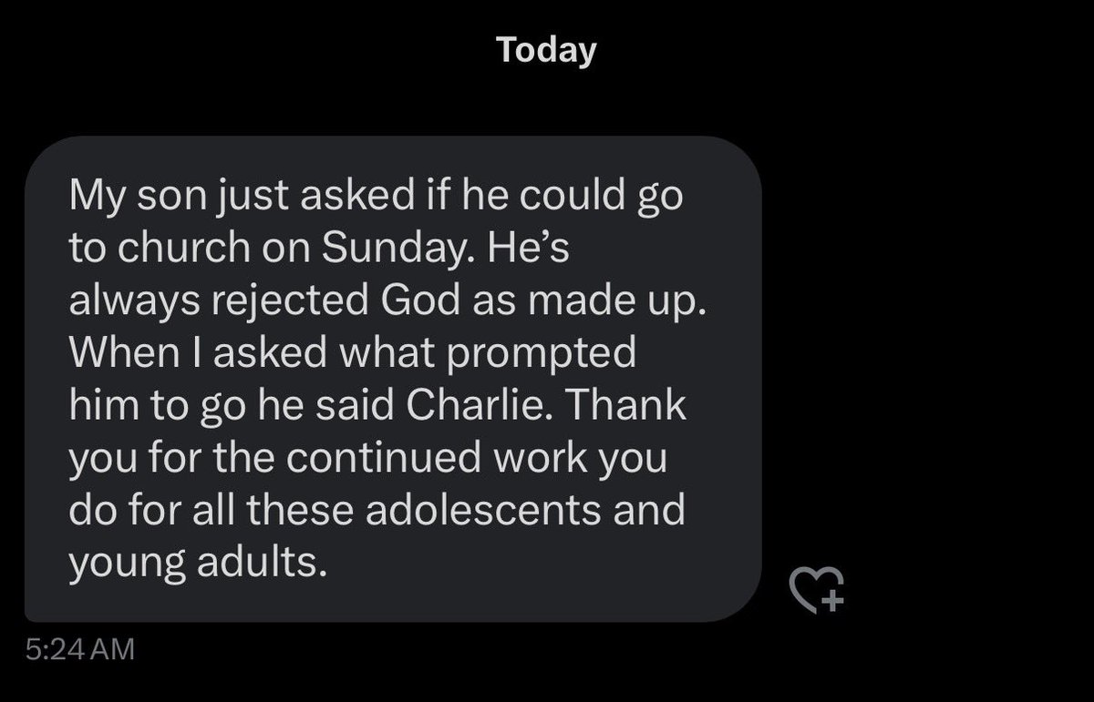 Every day messages like this. 

I received a handwritten note from a TPUSA Chapter Leader this week that is pinned to my desk and has brought me to tears multiple times every time I share it with others.