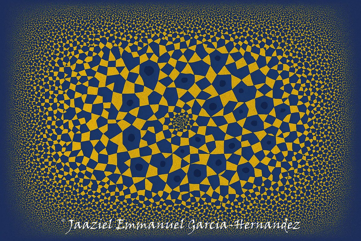 Earth's Animal Day: Here's an aperiodic-tiling representation of one of my spirit-animals; La "SponJa", aka the Poriferans, the oldest animal on Earth; with over 630 M years worth of evolutionary memory <history>; TRUE topological OAASIS for LIFE #MAAT #Harmony #Escher #MagicKcaH