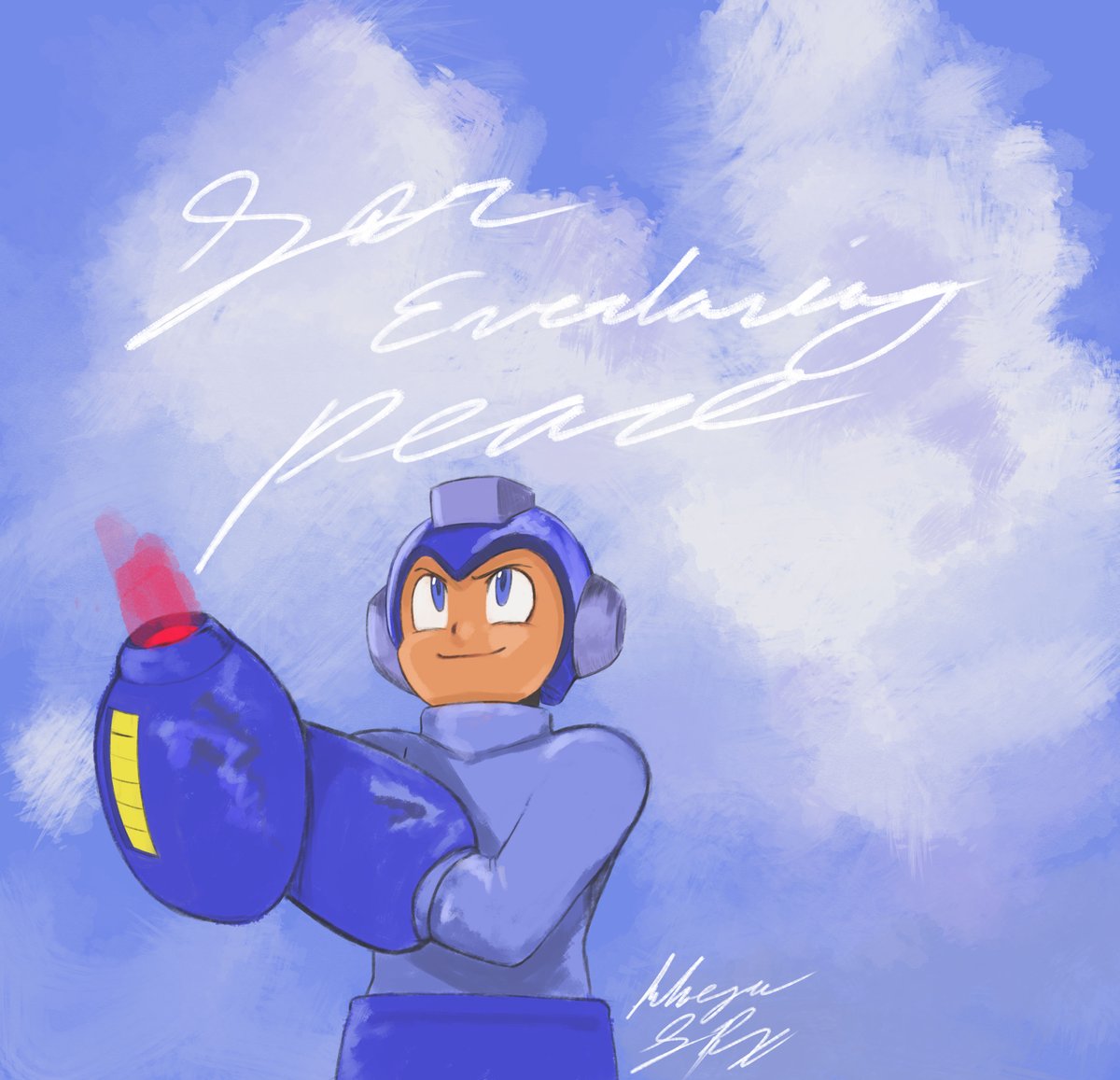 For Everlasting Peace 
both @/Terusada1 and @/LoopD33Loop have put me in the MegaMan art mood lately