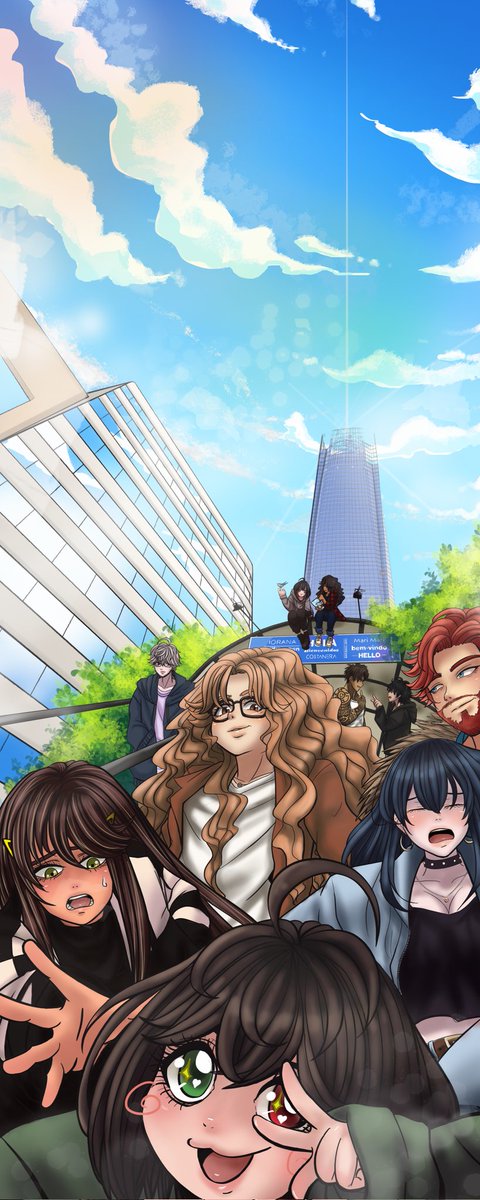 Ilustracion de todos los protagonistas de ETERNA,  el universo elemental.
A que ven bonitos los niños ❤🤩