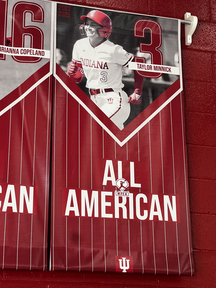 ehscoach_sims's tweet photo. So proud of @TaylorMinnickk! New banner at IU Softball facility. https://t.co/tdcmbGSP9M