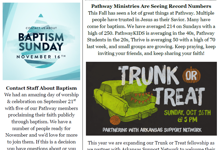 Pathway Newsletter 2025 October - Read this month’s "Pathway In Print" and mark the dates of upcoming events on your calendar. We are seeing record numbers in our ministries and we have a full report on the start of the Thrive semester. - mailchi.mp/9415eede40af/p…
