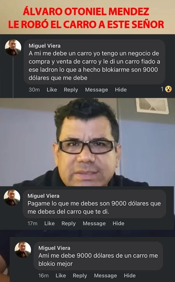 📌Carlos Huezo 🇸🇻 (@carloshuezo77) on Twitter photo 📌 Hago un llamado a <a href="/FGR_SV/">Fiscalía General de la República El Salvador</a> y a las autoridades en el exterior, para poner un BASTA a este sinvergüenza, vulgar y ladrón de <a href="/AlvaroMendezSv/">Álvaro Méndez</a> está escoria debe ser alcanzado por la justicia. ⚖️
<a href="/19fender84/">MrFender 🇸🇻</a>
<a href="/7Bicho24/">Bicho247</a>
<a href="/AbigailGuerraSV/">Abigail Guerra | Politica Sin Filtro</a>
<a href="/antiguocus/">Melida Villatoro</a>
<a href="/Blankyross1/">Blankyross 333🇸🇻🙏🏻🌸</a>
<a href="/CnelCarias2022/">Eduardo Carias🇸🇻</a> 📌 Hago un llamado a <a href="/FGR_SV/">Fiscalía General de la República El Salvador</a> y a las autoridades en el exterior, para poner un BASTA a este sinvergüenza, vulgar y ladrón de <a href="/AlvaroMendezSv/">Álvaro Méndez</a> está escoria debe ser alcanzado por la justicia. ⚖️
<a href="/19fender84/">MrFender 🇸🇻</a>
<a href="/7Bicho24/">Bicho247</a>
<a href="/AbigailGuerraSV/">Abigail Guerra | Politica Sin Filtro</a>
<a href="/antiguocus/">Melida Villatoro</a>
<a href="/Blankyross1/">Blankyross 333🇸🇻🙏🏻🌸</a>
<a href="/CnelCarias2022/">Eduardo Carias🇸🇻</a>