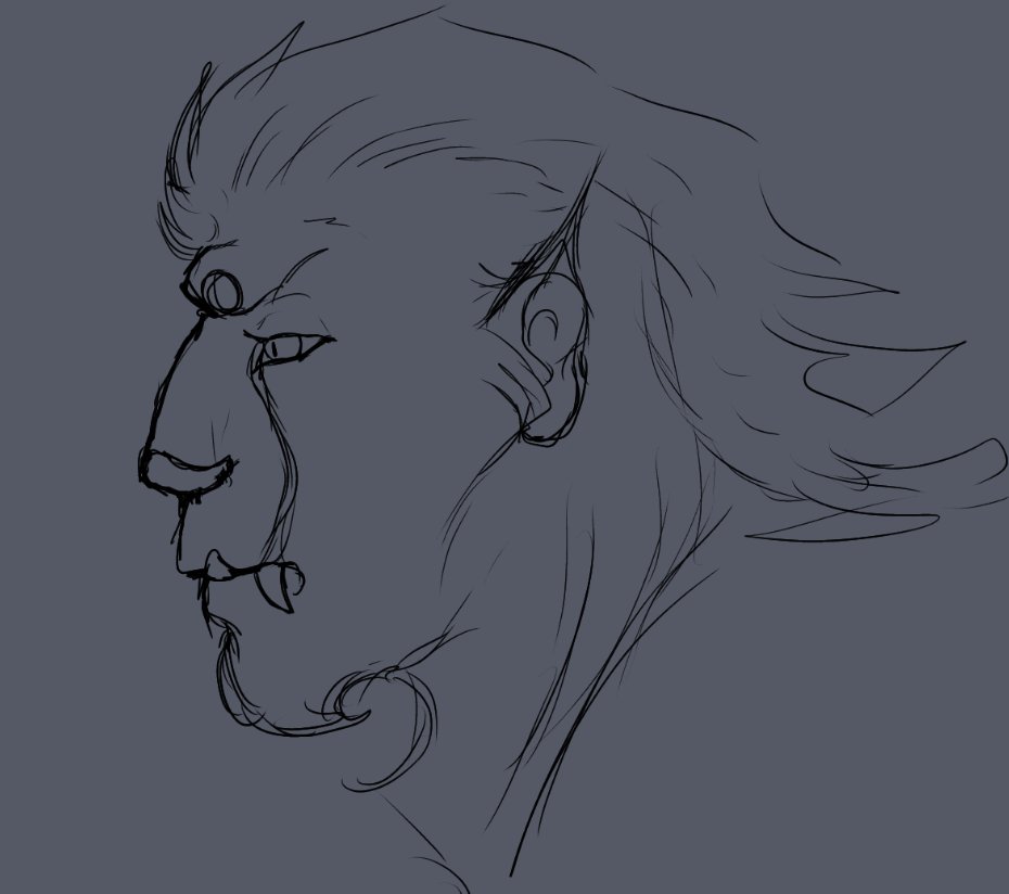 VectdCreations's tweet image. test sketches of primarch oc.

been calling him beastmarch for short.
has psychic will over beasts(and some orks for some reason) and planets inhabitants are beastmen usually