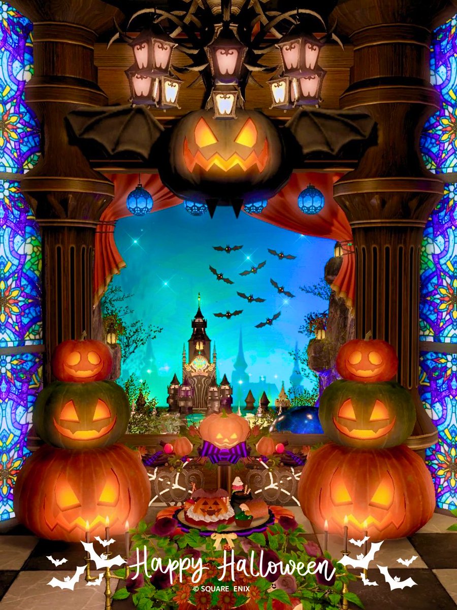 coco29026704's tweet image. お知らせ🎃
🏷️  #HousingNoah
『幻想ハロウィン城』

近寄ると影で街が広がっているように見えるハロウィン城を作りました🏰

今年のハロウィンは3つのブース型でスタジオを作成中です📷
メインのブースが完成次第、住所を公開しますので来て貰えたら嬉しいです🦇⟡.·

 #FF14ハウジング