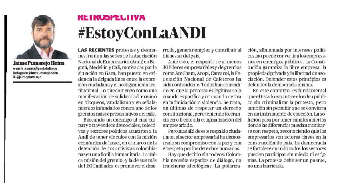 BruceMacMaster's tweet photo. El respaldo masivo a la @ANDI_Colombia  es un reconocimiento a los millones de trabajadores, empresas, emprendedores y empresarios que han creído y siguen creyendo en colombia construyendo un país mejor día a dia 
#EstoyConLaAndi
@somosempresas https://t.co/s5IsGPji1t