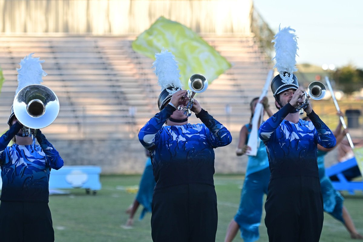 nemccpix's tweet photo. Due to a time conflict, Saltillo, one of two Class 6A bands, will lead us off after the short break. The Tigers take the field at 6 p.m. in the Caption portion to the 42nd Northeast Regional Marching Championships on the campus of #NEMCC. https://t.co/2GGoEQ8r59