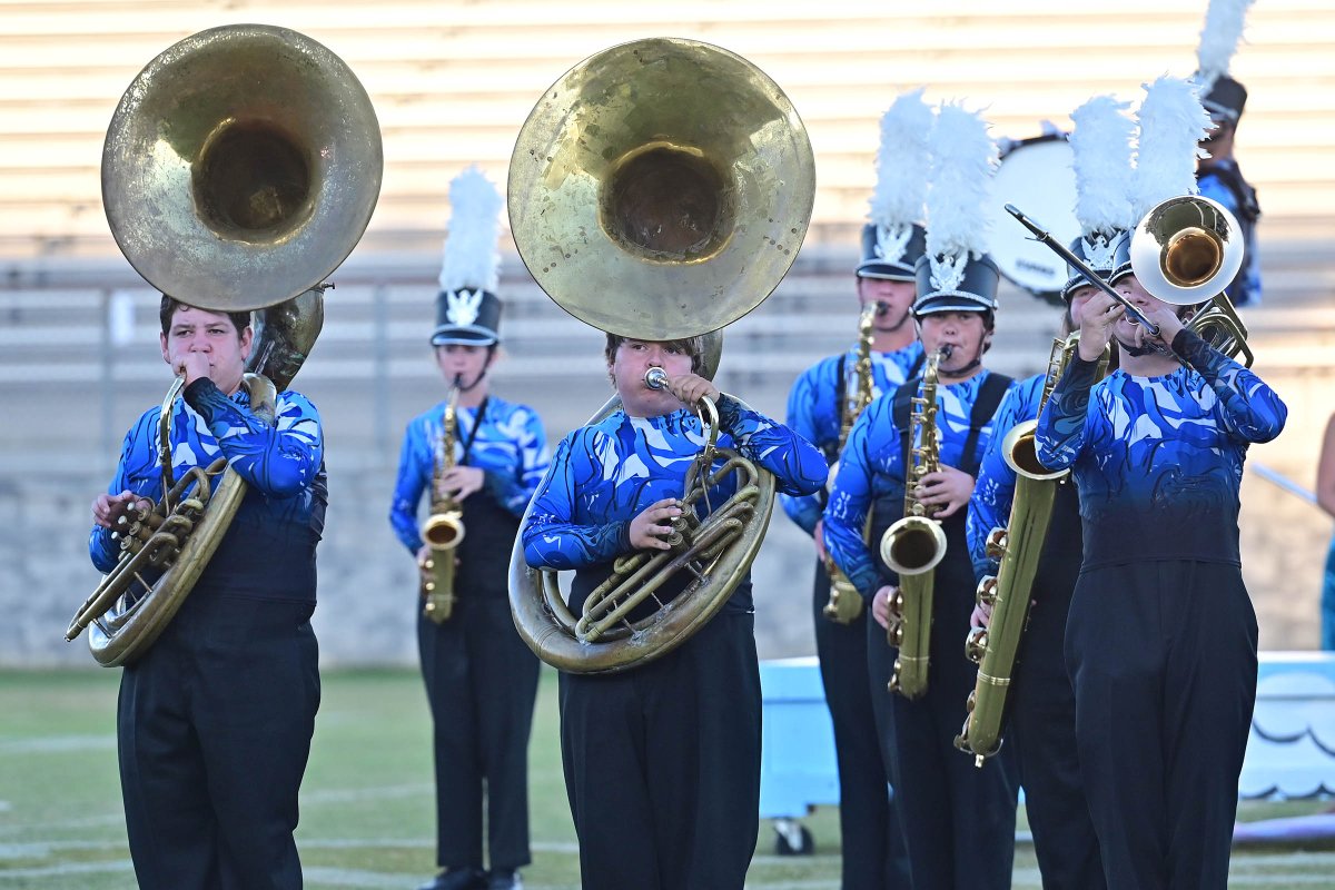 nemccpix's tweet photo. Due to a time conflict, Saltillo, one of two Class 6A bands, will lead us off after the short break. The Tigers take the field at 6 p.m. in the Caption portion to the 42nd Northeast Regional Marching Championships on the campus of #NEMCC. https://t.co/2GGoEQ8r59