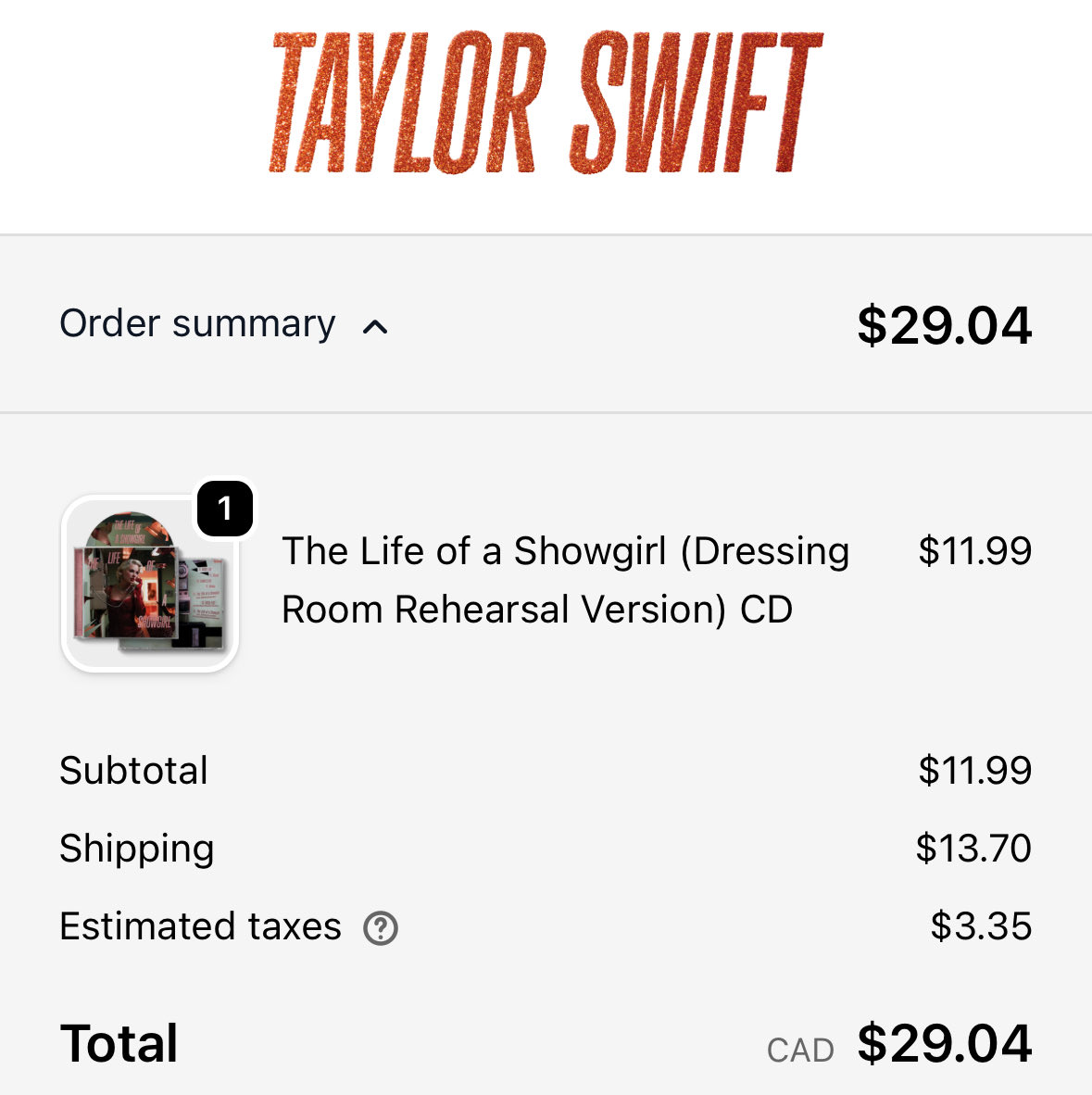 well ofc i got the version with sabrina