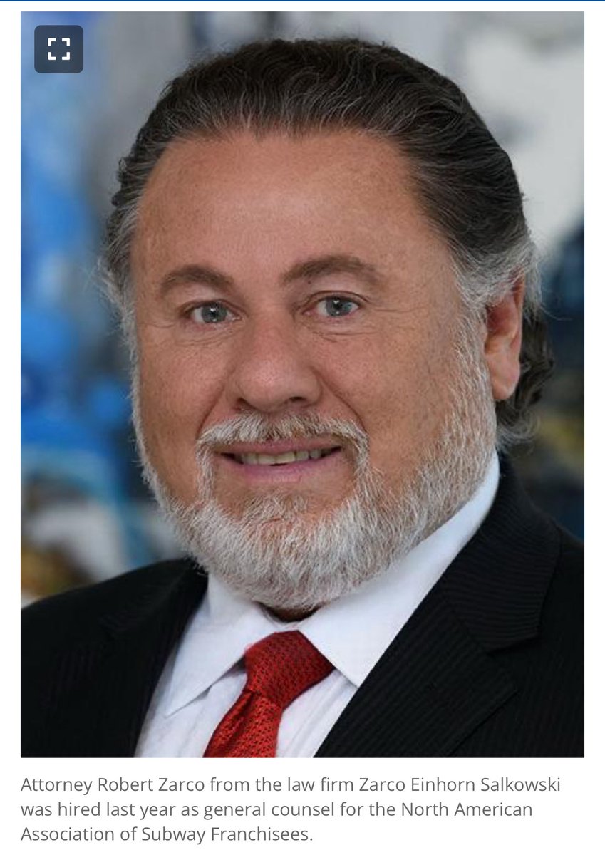 #FranchiseTimes Magazine has featured Zarco Einhorn Salkowski, P.A. and #RobertZarco, General Counsel for the North American Association of Subway Franchisees (#NAASF), in its coverage of #Subway’s controversial Fresh Forward 2.0 #RemodelMandates.

franchisetimes.com/franchise_news…