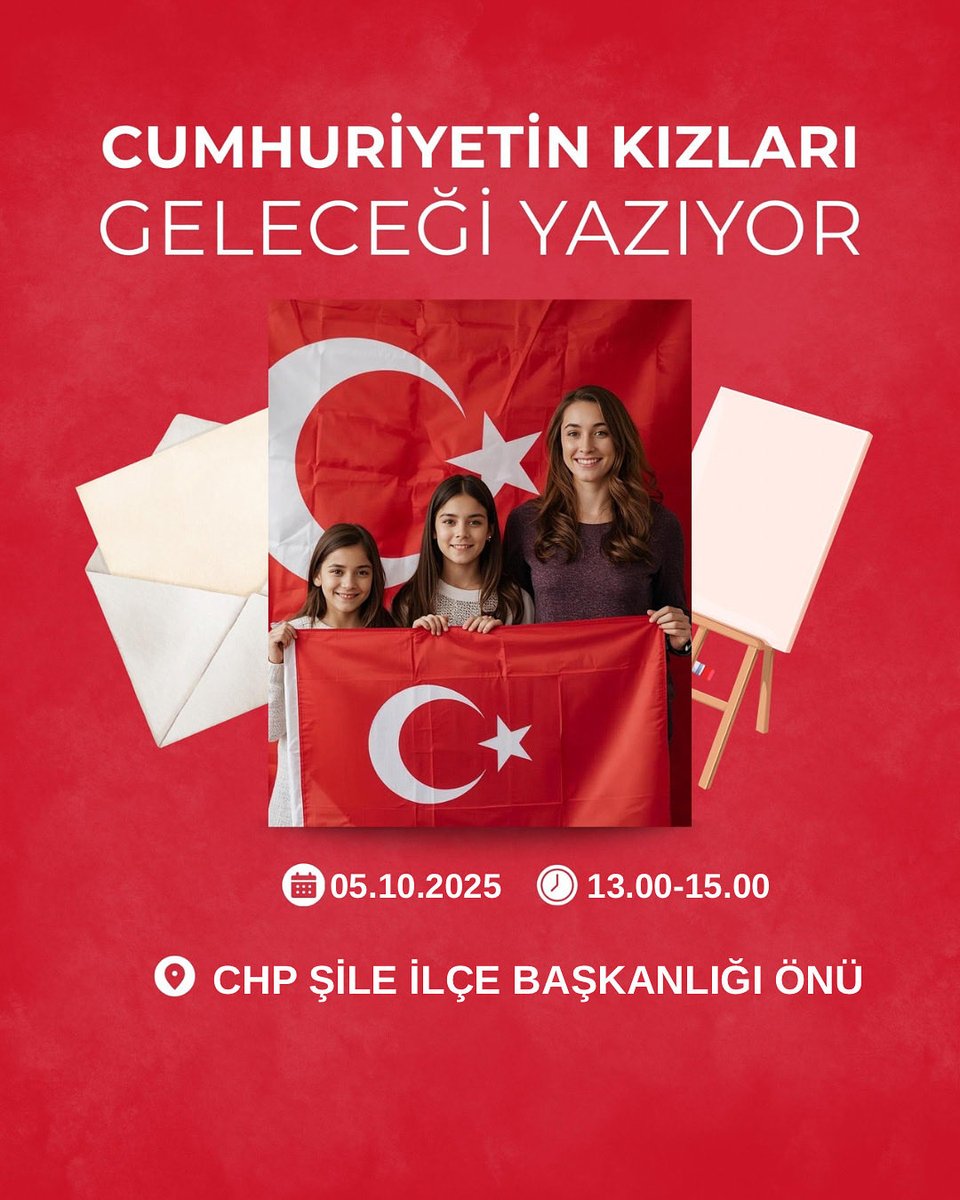 Cumhuriyetin Kızları Geleceği Yazıyor ✉️🎨

Kız çocuklarımızın, 10 yıl sonrasına uzanan hayallerini, hedeflerini anlattıkları her mektubu ve çizdikleri her resmi CHP Şile İlçe Başkanlığı önünde açacağımız standa ulaştırabilirsiniz.

#CumhuriyetinKızlarıGeleceğiYazıyor