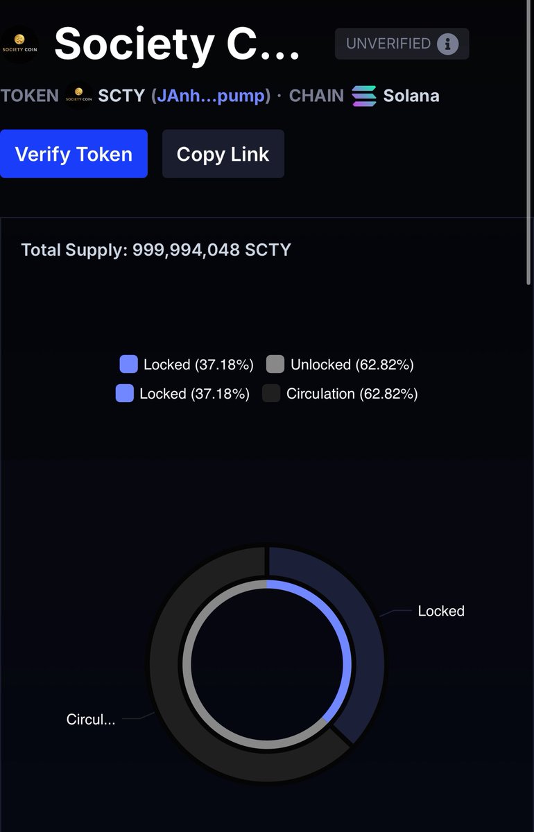 SocietyCoinX's tweet image. Another 75% lockup from early adopter and enthusiast Michael..  💥    
(another 5K locked till mid 2027)
#SocietyCoin
#TokenLockup
#StreamFlow
#Solana