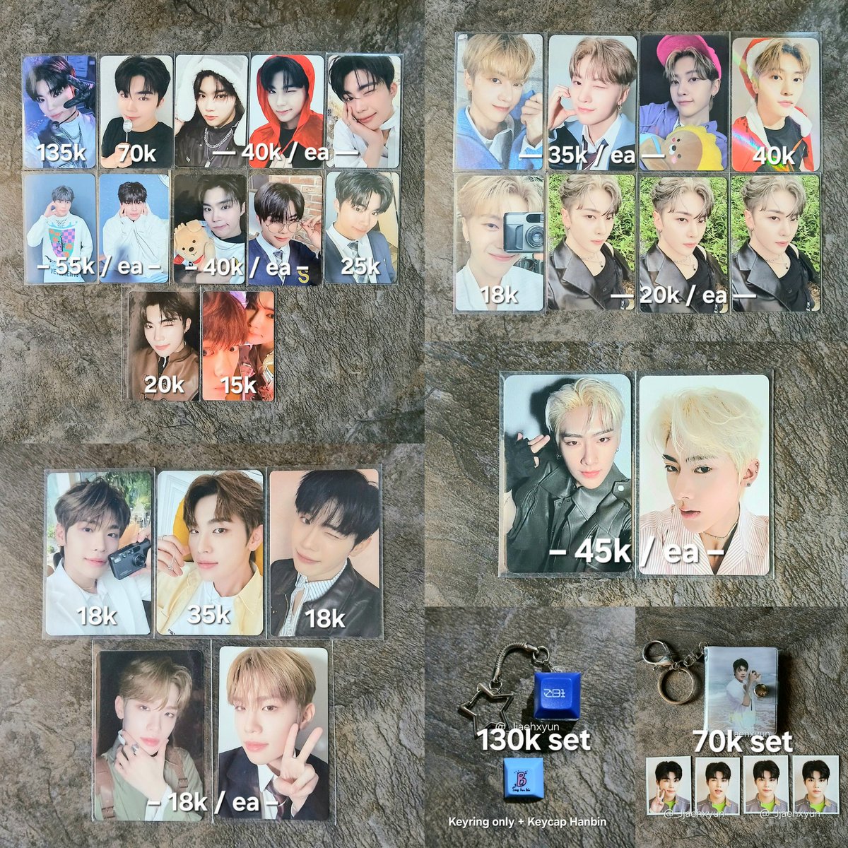 ꒰𝑻𝒉𝒓𝒆𝒂𝒅꒱ WTS Want To Sell
⌗ AAB ZB1 ZEROBASEONE

⊹ Price incl packing, excl admin 19% + 1.250
⊹ Keep event ✔️
⊹ Splitpay / full co ✔️
⊹ Bandung
⊹ 𝑺𝒄𝒓𝒐𝒍𝒍 𝒇𝒐𝒓 𝒅𝒆𝒕𝒂𝒊𝒍𝒔 !

🖇; lfb ina photocard jiwoong hao hanbin matthew taerae ricky gyuvin gunwook yujin