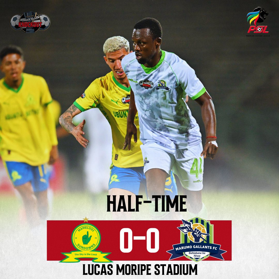 𝑯𝒂𝒍𝒇𝒕𝒊𝒎𝒆

#Carlingknockout Sundowns and Gallants still has to score at break.

#LimSportsZone