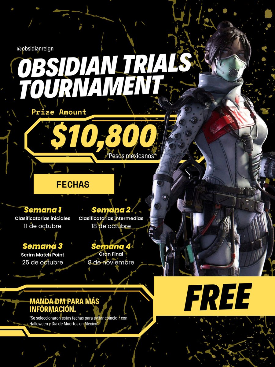 Se viene un gran torneo 🔥 para toda la comunidad LATAM 🎮⌨️
DM para más Info