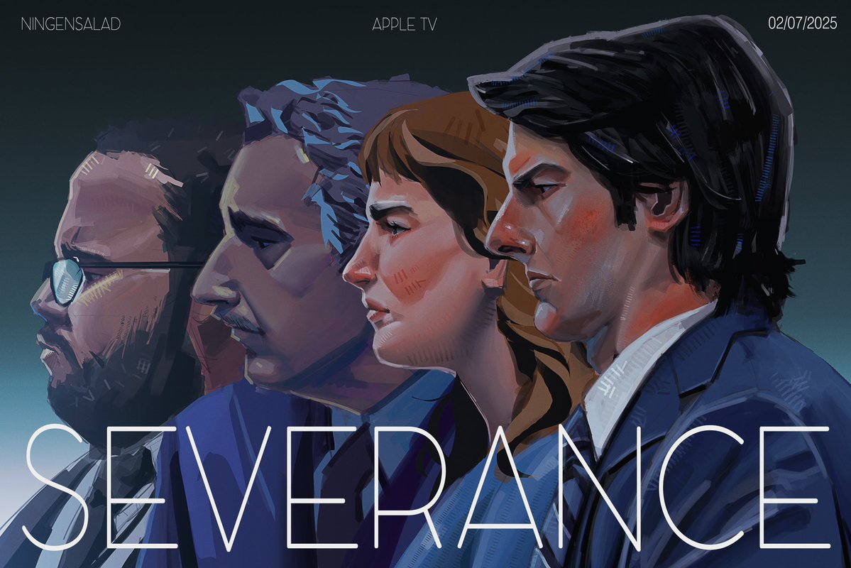 ningensalad2's tweet image. Since people are following me for the first time in my life on twitter I want to post about the art that made me popped off on TikTok awhile ago .. I’m at work so I can’t follow the people back yet 😭 I will asap .
#severance