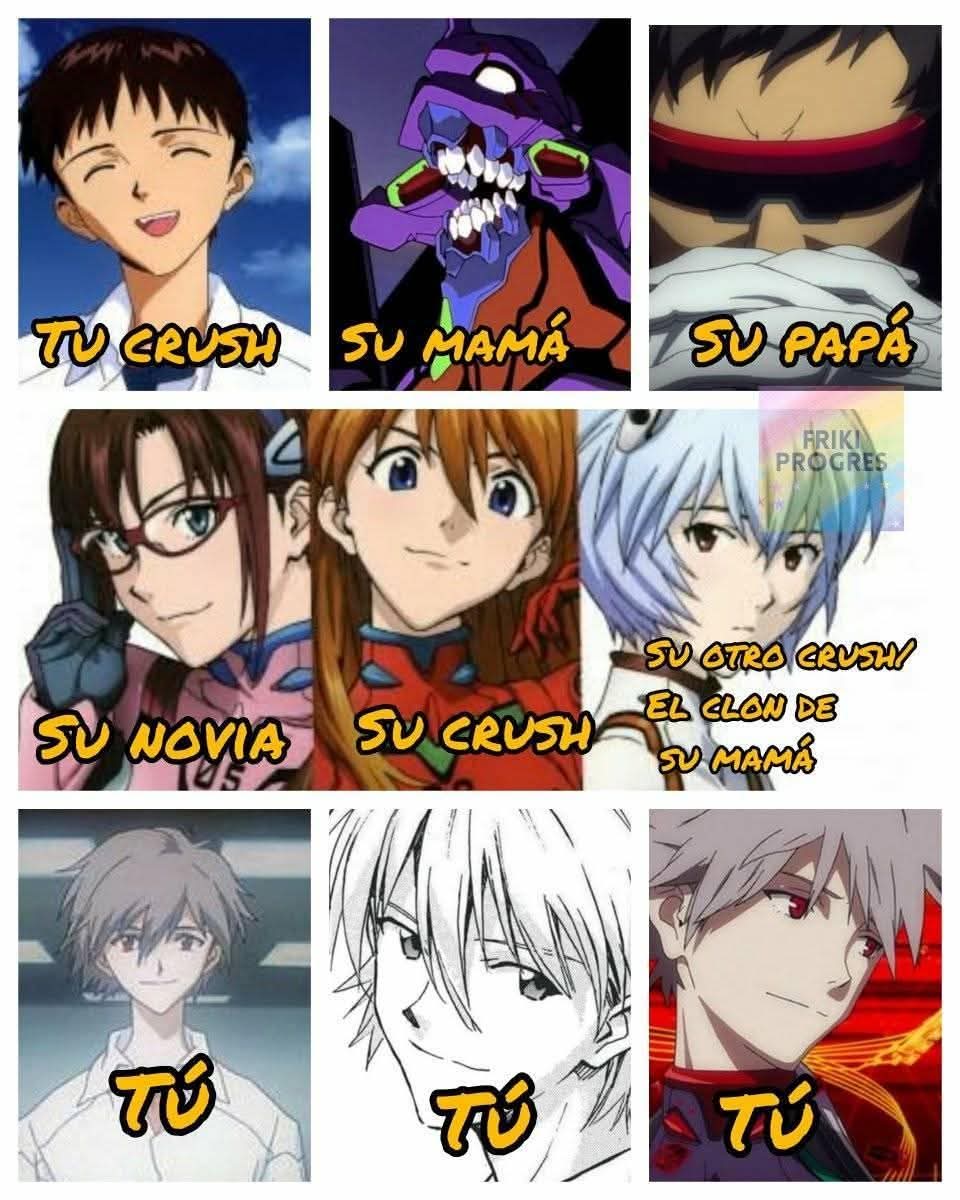 mxlacovacha's tweet photo. Internet dice que un 4 de octubre de 1995 se estrenó en Japón el animé de evangelion y creo que es un excelente momento para compartir este meme https://t.co/nR2Otw9cQN