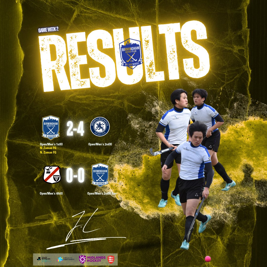 MATCHDAY RESULTS 

Our Open/Men's 1stXI were on the end of a 4-2 defeat despite a double from Noor Zaman.

Our Open/Men's 2ndXI Development played against Ashby 4s in a game that goes down as a 0-0 draw. Thanks to Ashby for their support during today's game for players.