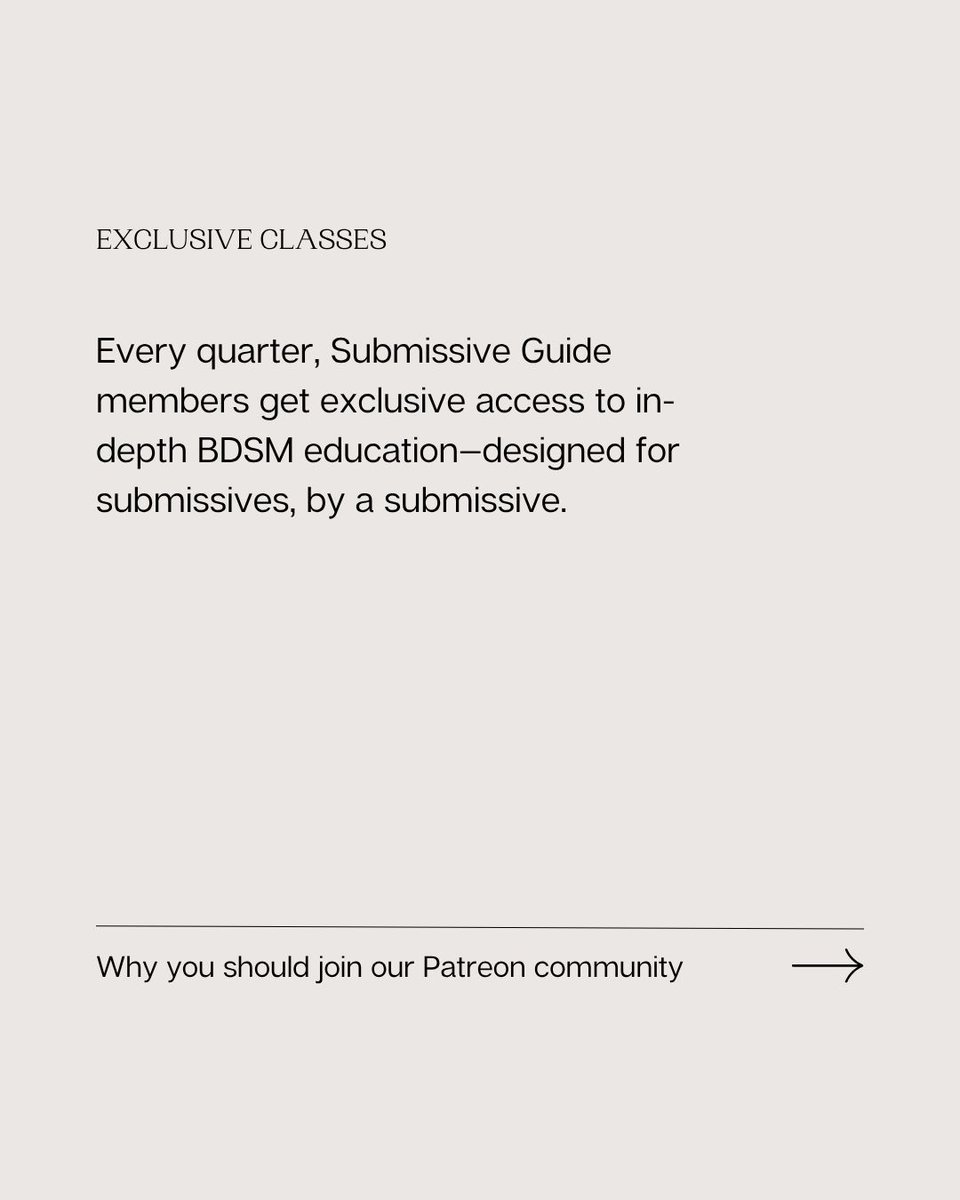 subguide's tweet photo. 🔥 Want real submissive education—not just TikTok tips?
We run exclusive self-paced BDSM classes every quarter, only for Patrons.
Don’t miss the next one.
💡 Join for $5/month & stay in the loop.
👉 https://t.co/pwmTRhLiV5
#subguide #bdsmclass #submissioneducation https://t.co/fjAlvhaI0T