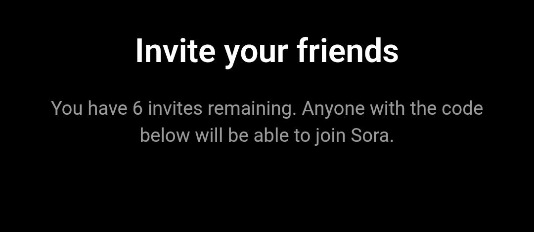 Sool_Goodman's tweet photo. Is it normal to have 6 sora invites instead of 4? https://t.co/HiXeOvnvZ0