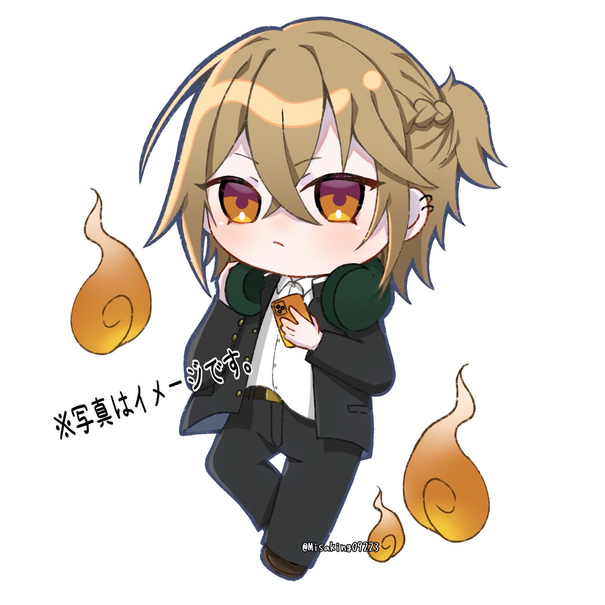 Misaking09223's tweet photo. ちびキャラはうちの創作くんだけどこんな感じです https://t.co/ALGI8DXzVw