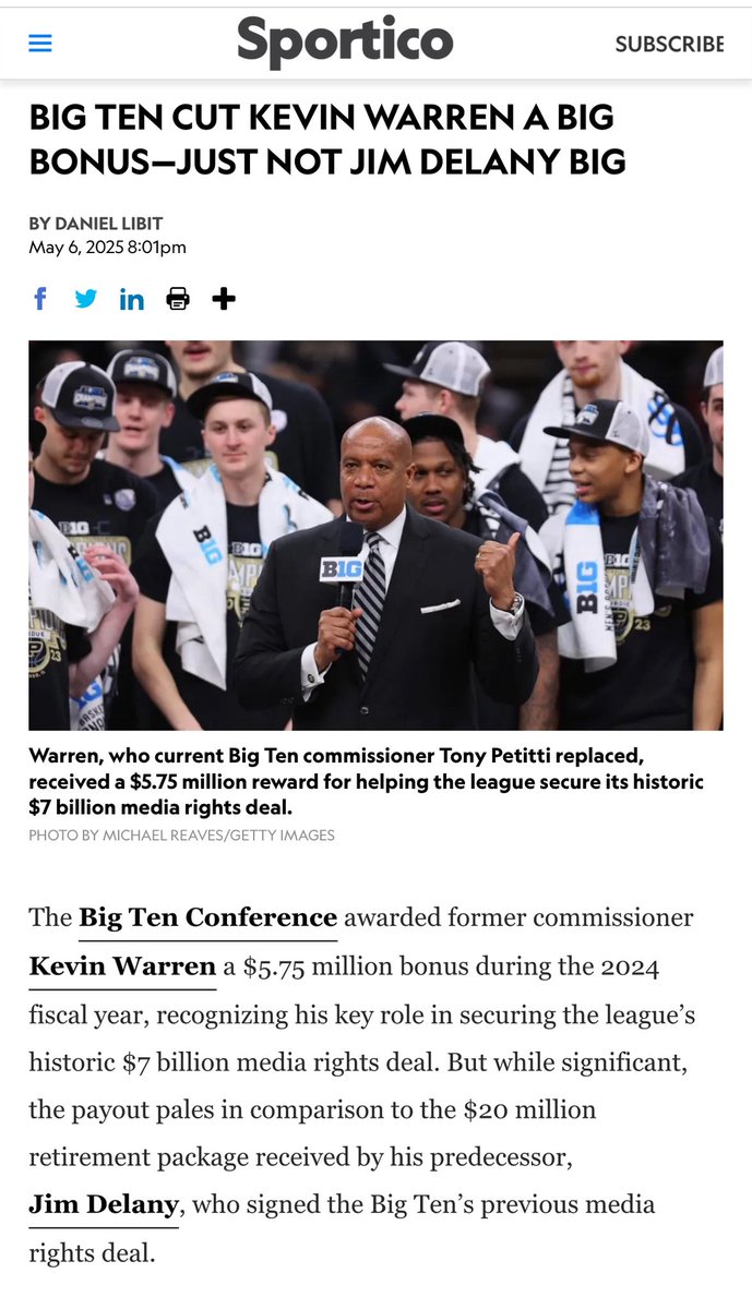 Or ADs, college administrators, league commissioners (ones cutting deals with broadcast companies)…or meaningful restrictions on stock trading or political contributions for the ones being lobbied to make the decision to bail them out to restrict *select* college athletes.