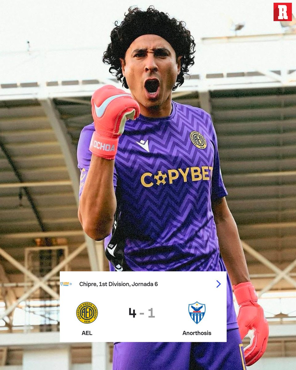 ¡YA GANÓ! 

Memo Ochoa consigue su primera victoria en Chipre tras el triunfo 4-1 del Limassol ante el Anorthosis.

Paco Memo podrá festejar este fin de semana.